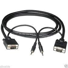 Cable - VGA (M) to (M) with 1/8" TRS, 10'
