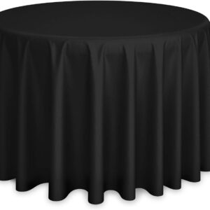 120" Round Black Tablecloth