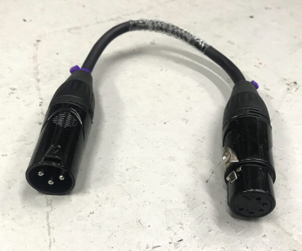 DMX 3-Pin (M) to 5-Pin (F)