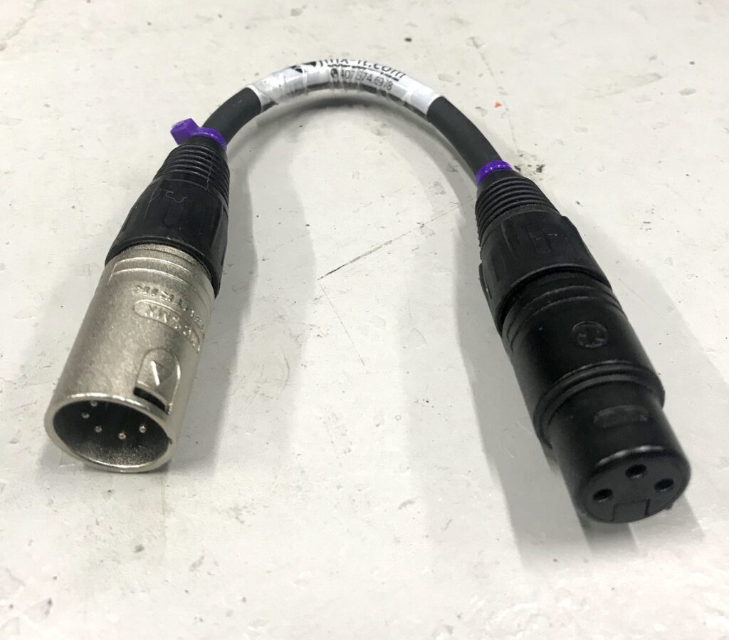 DMX 5-Pin (M) to 3-Pin (F) for Consoles
