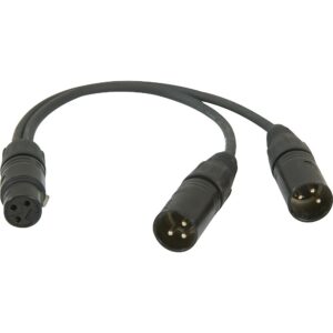XLR Y Splitter - Female to 2 Male