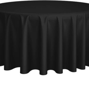 90" Round Black Tablecloth