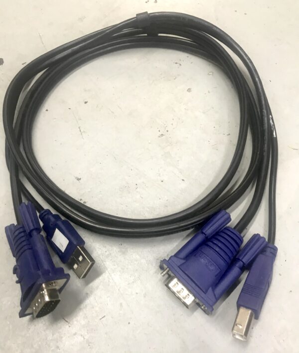 Cable - VGA (M) with USB A to VGA (M) to USB B, 6'