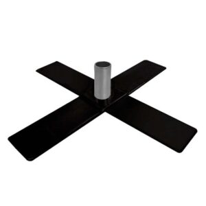 CROSS BASE BLACK WITH 2" x 3" PIN & SCREW