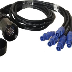 Socapex Breakout Cable - 19-pin (M) to (6) Powercon (F)
