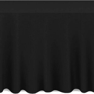 90"X123" Rectangle Black Tablecloth