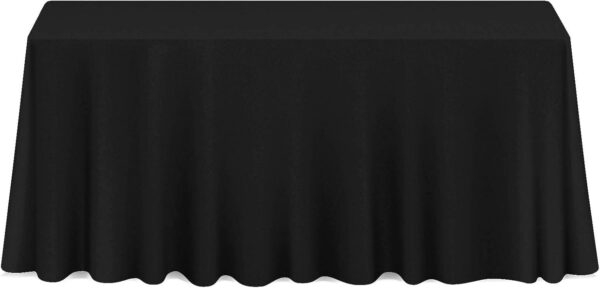90"X123" Rectangle Black Tablecloth