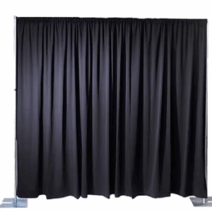 Black Custom Pipe and Drape 8'-20' Tall - 20' Section