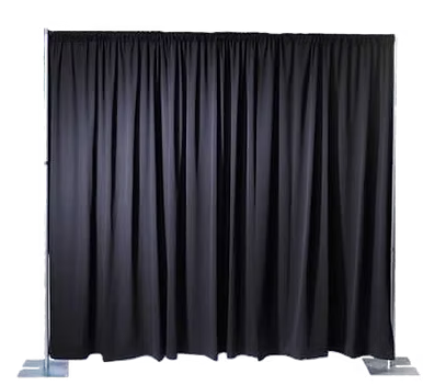 Black Custom Pipe and Drape 8'-20' Tall - 20' Section